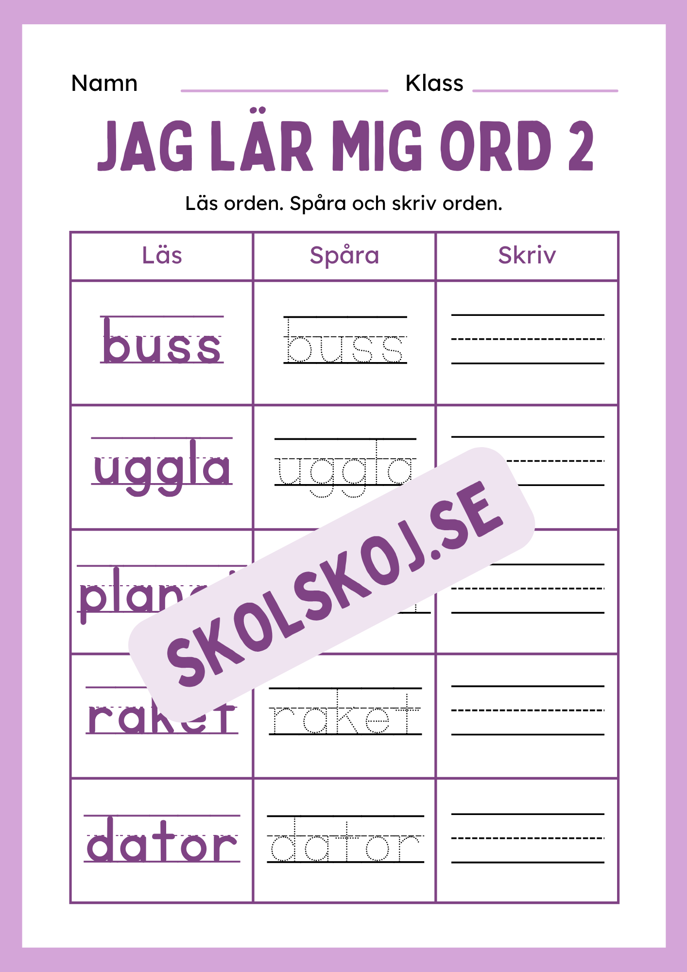 Jag lär mig ord 2 - Häfte