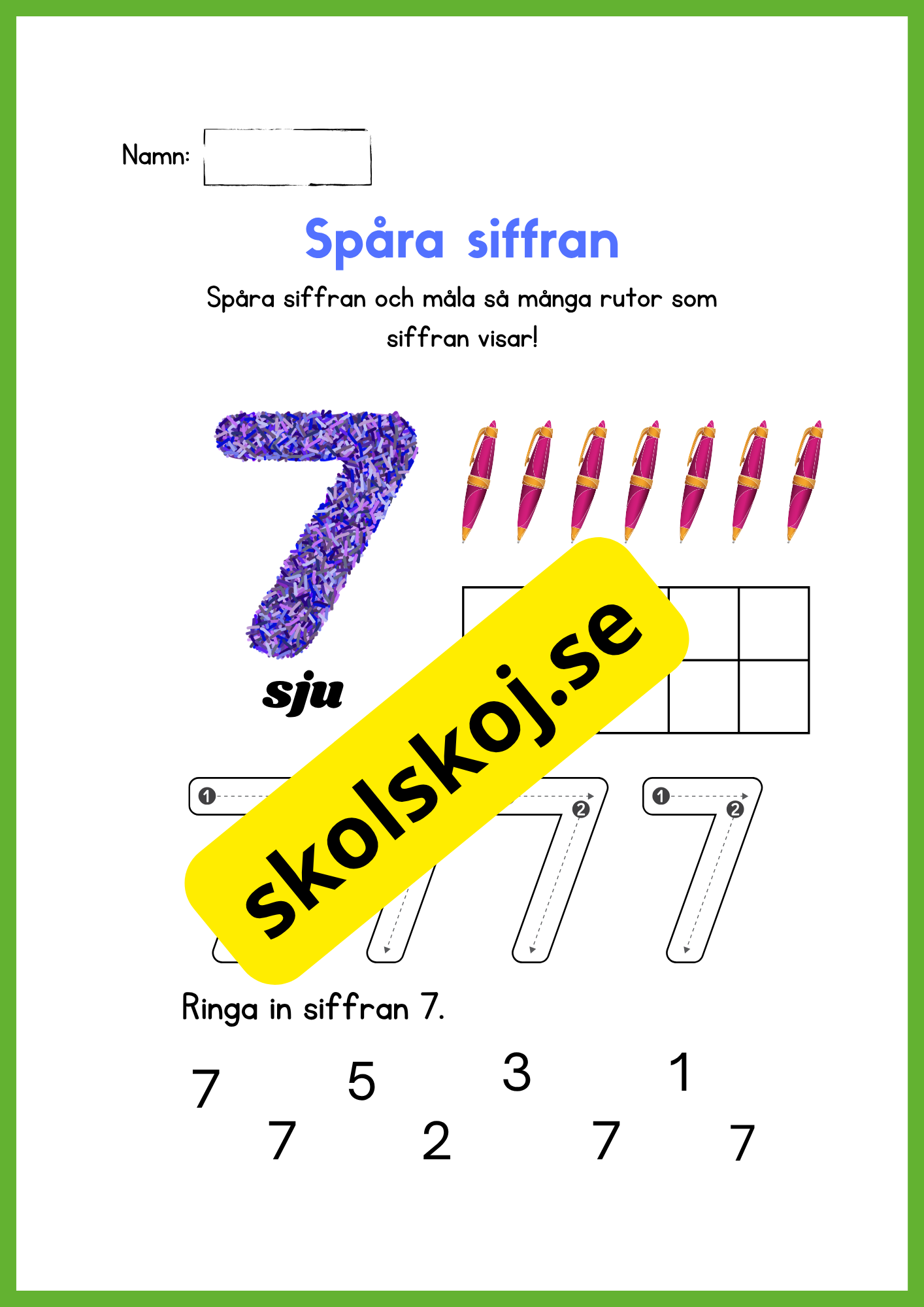 Spåra siffran - Häfte - 1 - 10