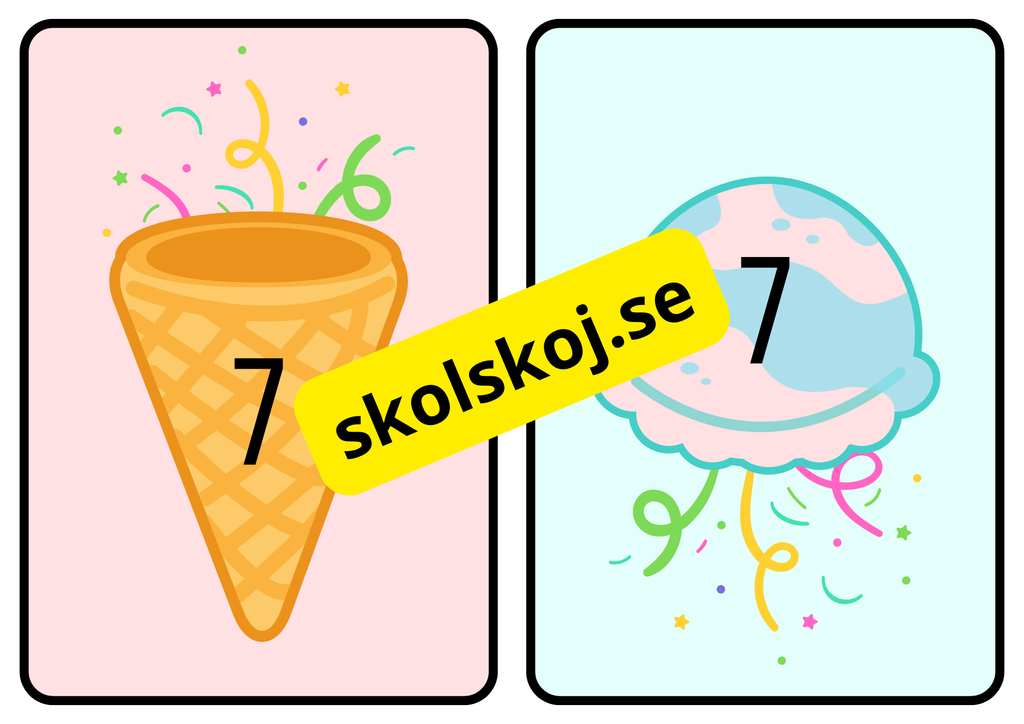Jag lär mig siffror - Glasstema