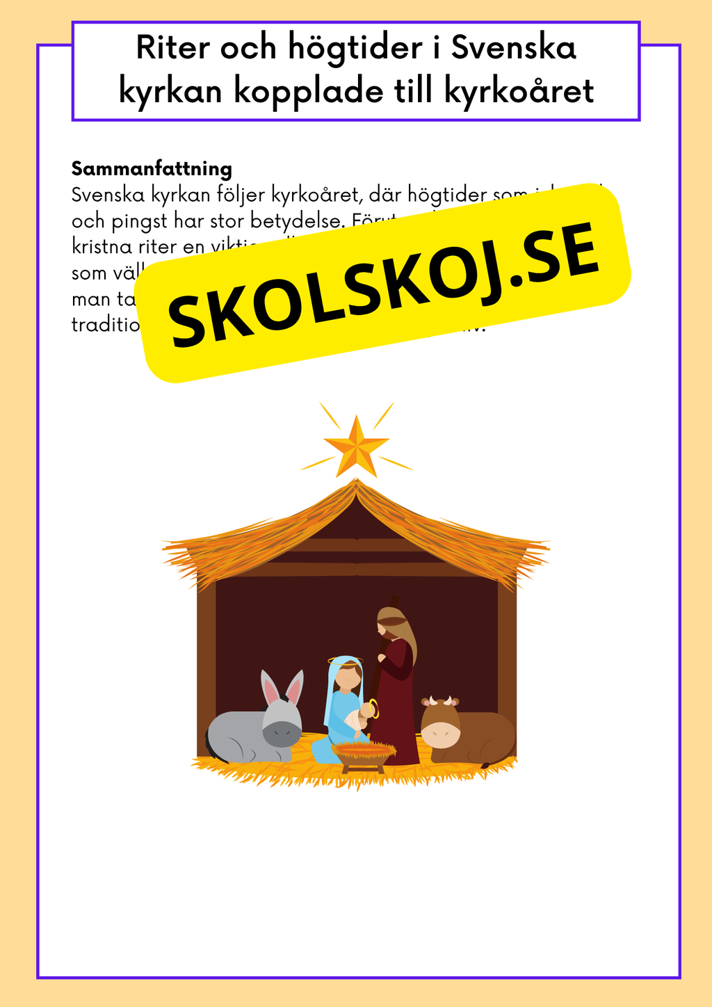 Kristendomen i Sverige - Då och nu - Årskurs 4 - 6
