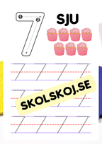 Jag lär mig skriva siffror - 1 - 10