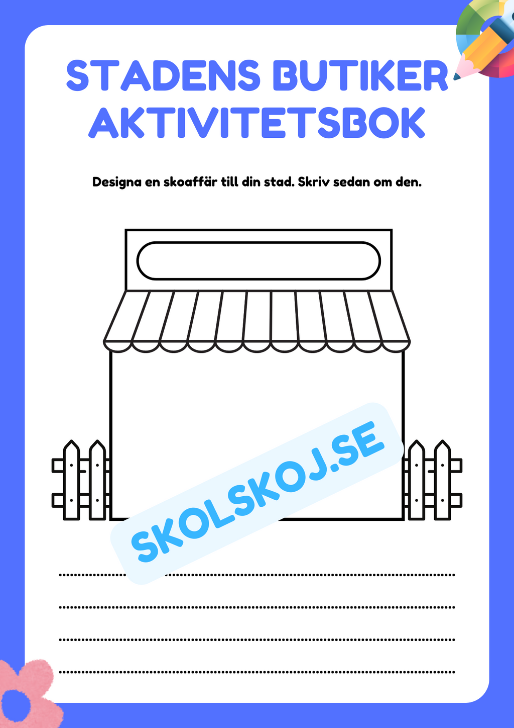 Stadens butiker - Aktivitetsbok