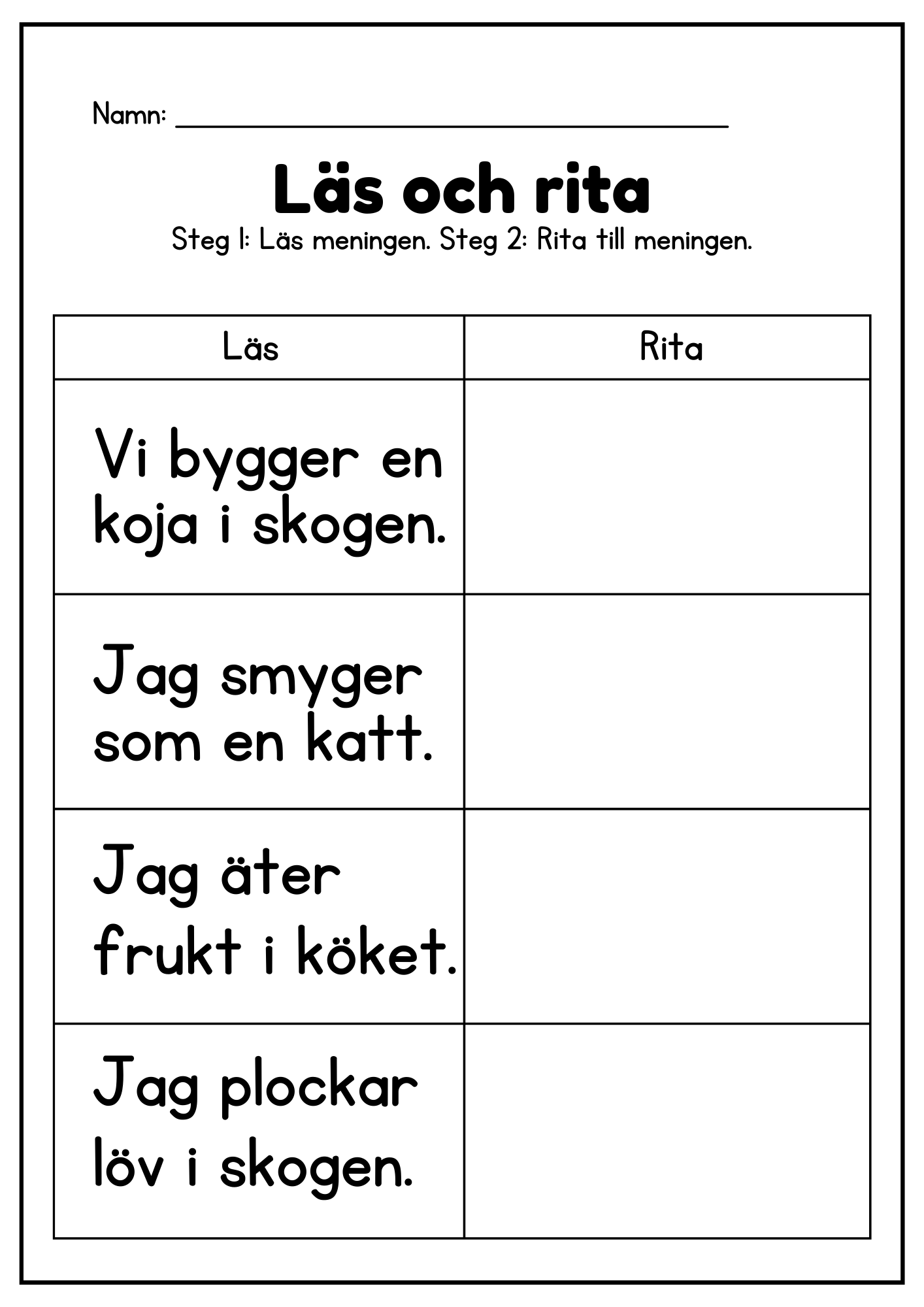 Läs och rita - Häfte