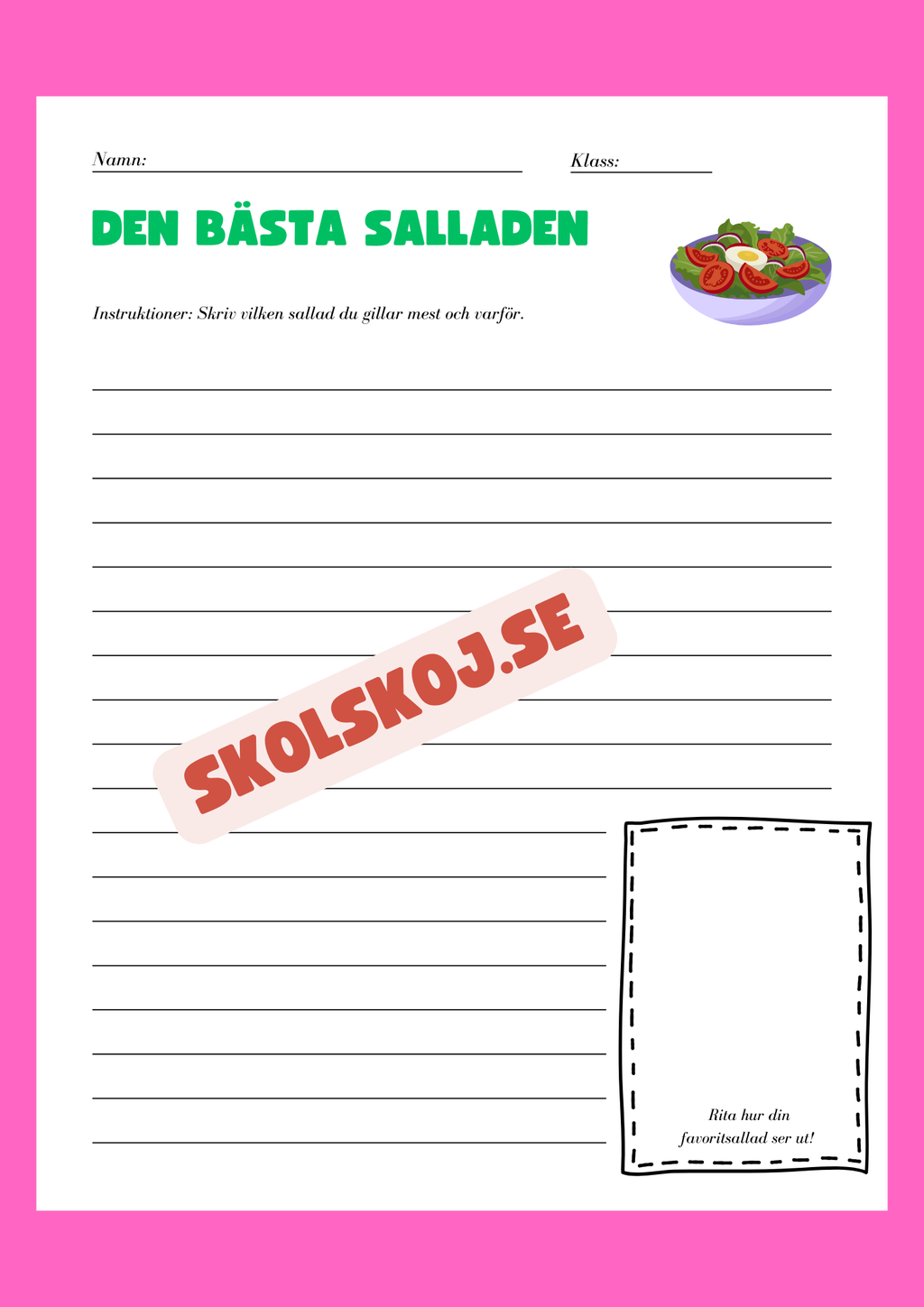 Min favoritmat - Häfte