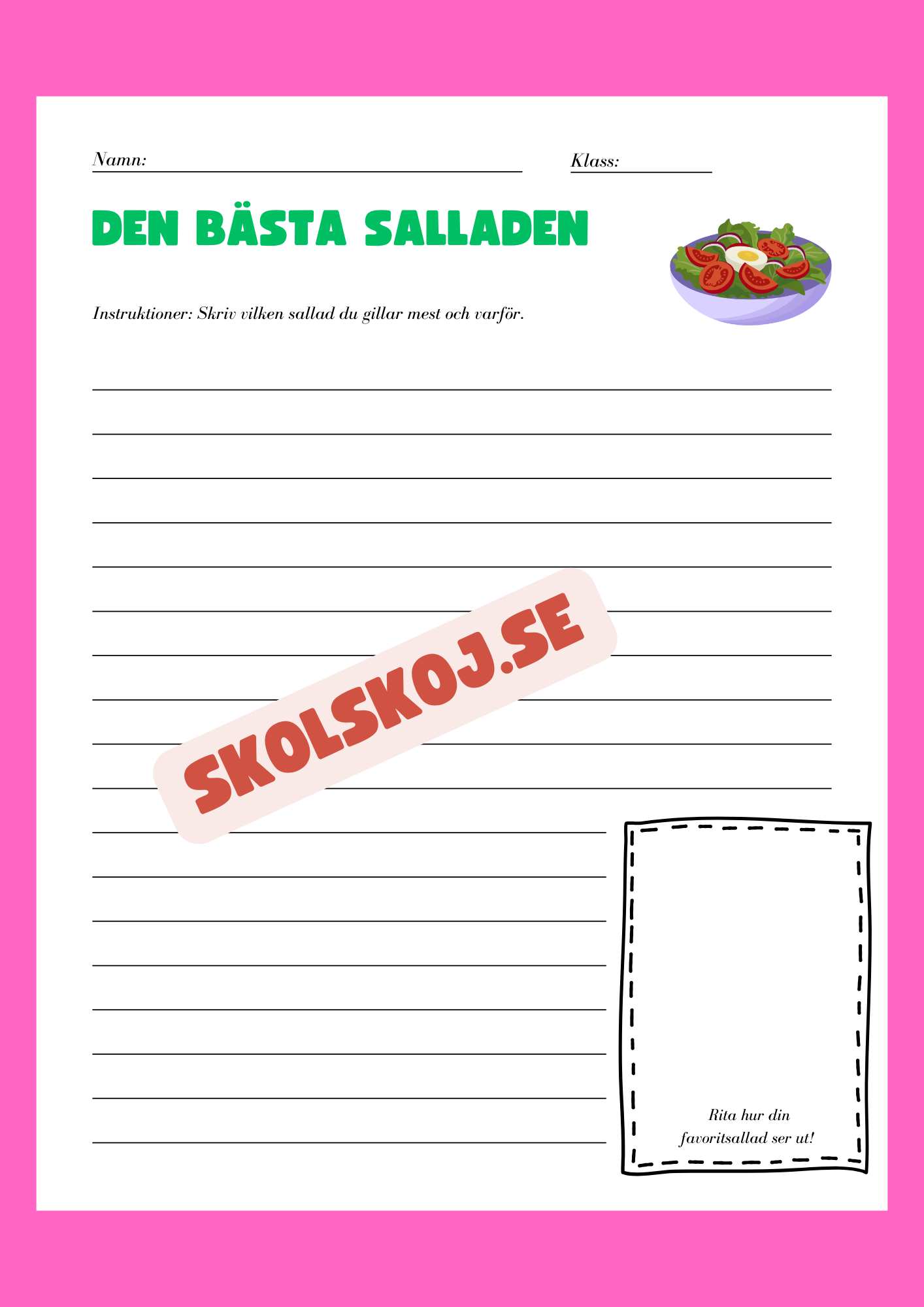 Min favoritmat - Häfte