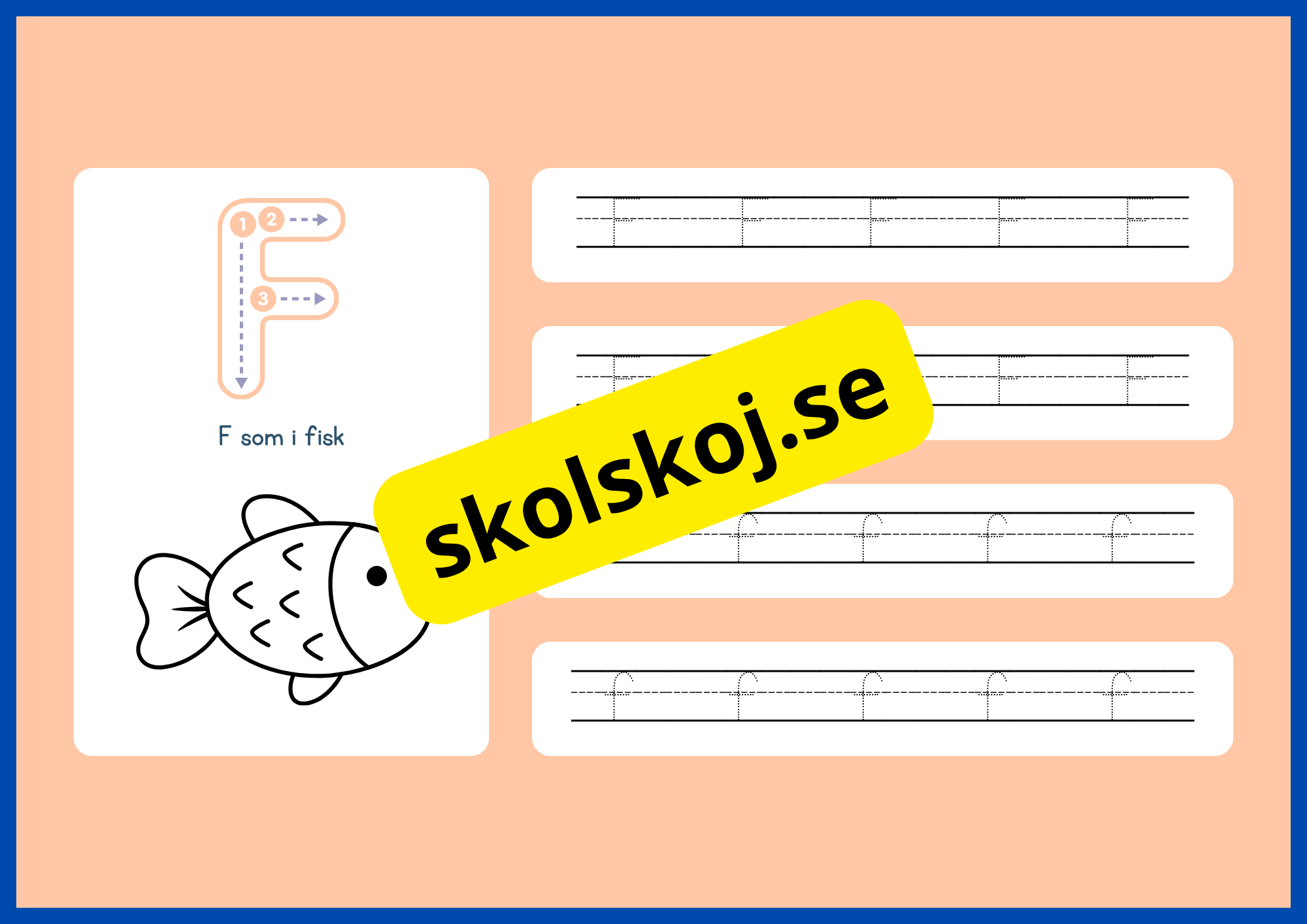 Jag lär mig alfabetet - Spåra bokstäver - Häfte