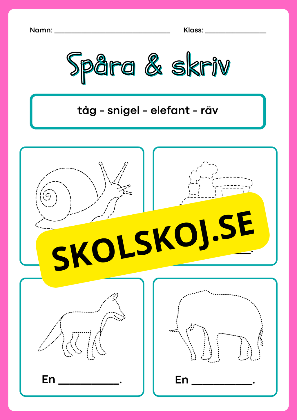 Spåra och skriv - Häfte
