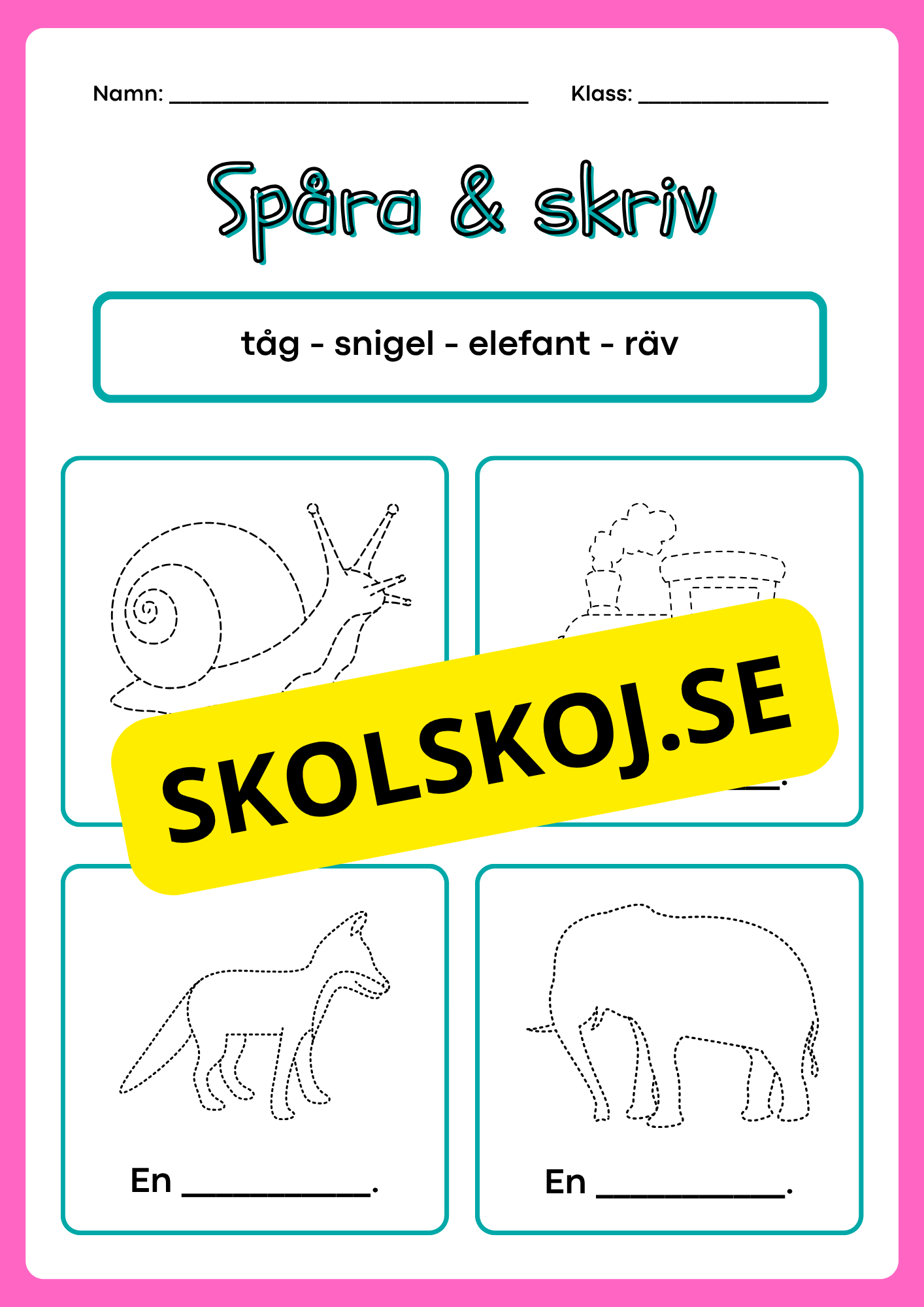 Spåra och skriv - Häfte