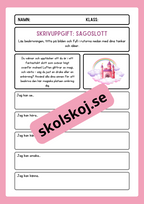 Skrivuppgifter - Hafte - arskurs 3 - 6