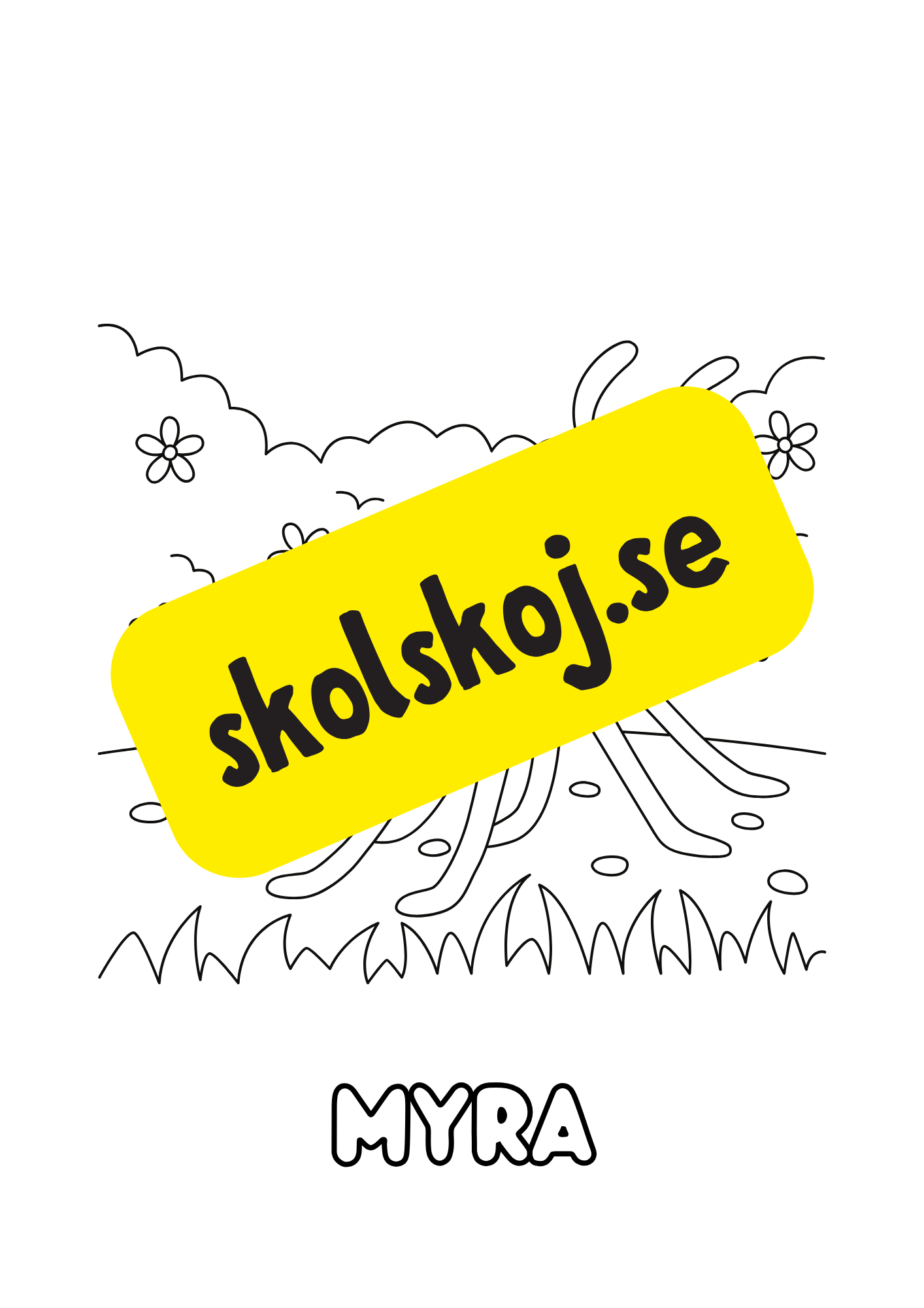 Färgläggningsbok - Djur (25 sidor)