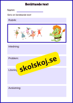 Skriv en berättande text - Häfte
