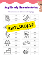 Jag lär mig läsa och skriva - Tema: Leksaker