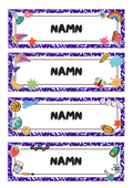 Häfte - Namnlappar - Redigerbara Powerpoint