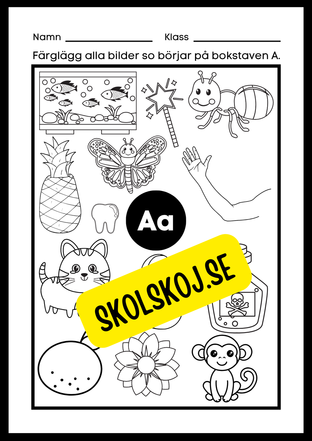 Veckans bokstav - Bokstaven Aa