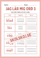 Jag lär mig ord 3 - Häfte