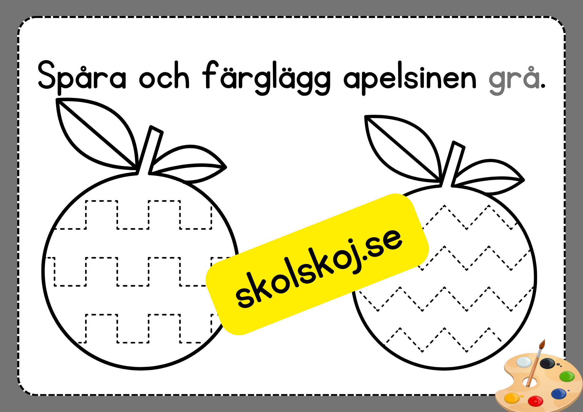 Spåra och färglägg frukter