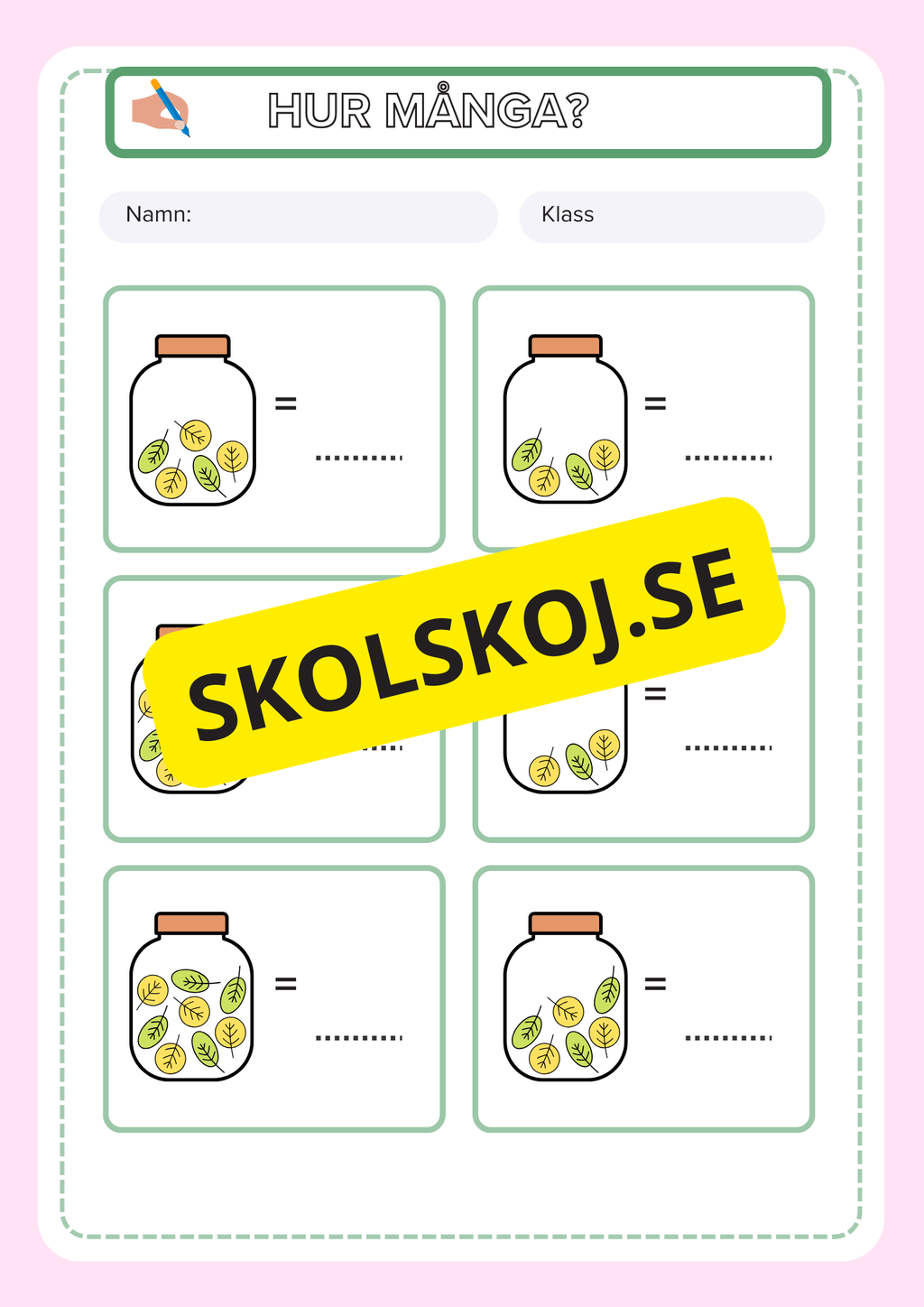 Hur många - Fsk - Årskurs 1