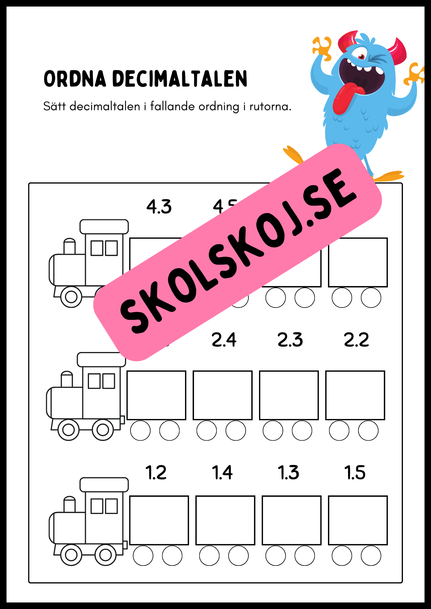 Bråk- och decimaltal - Årskurs 4 - 5