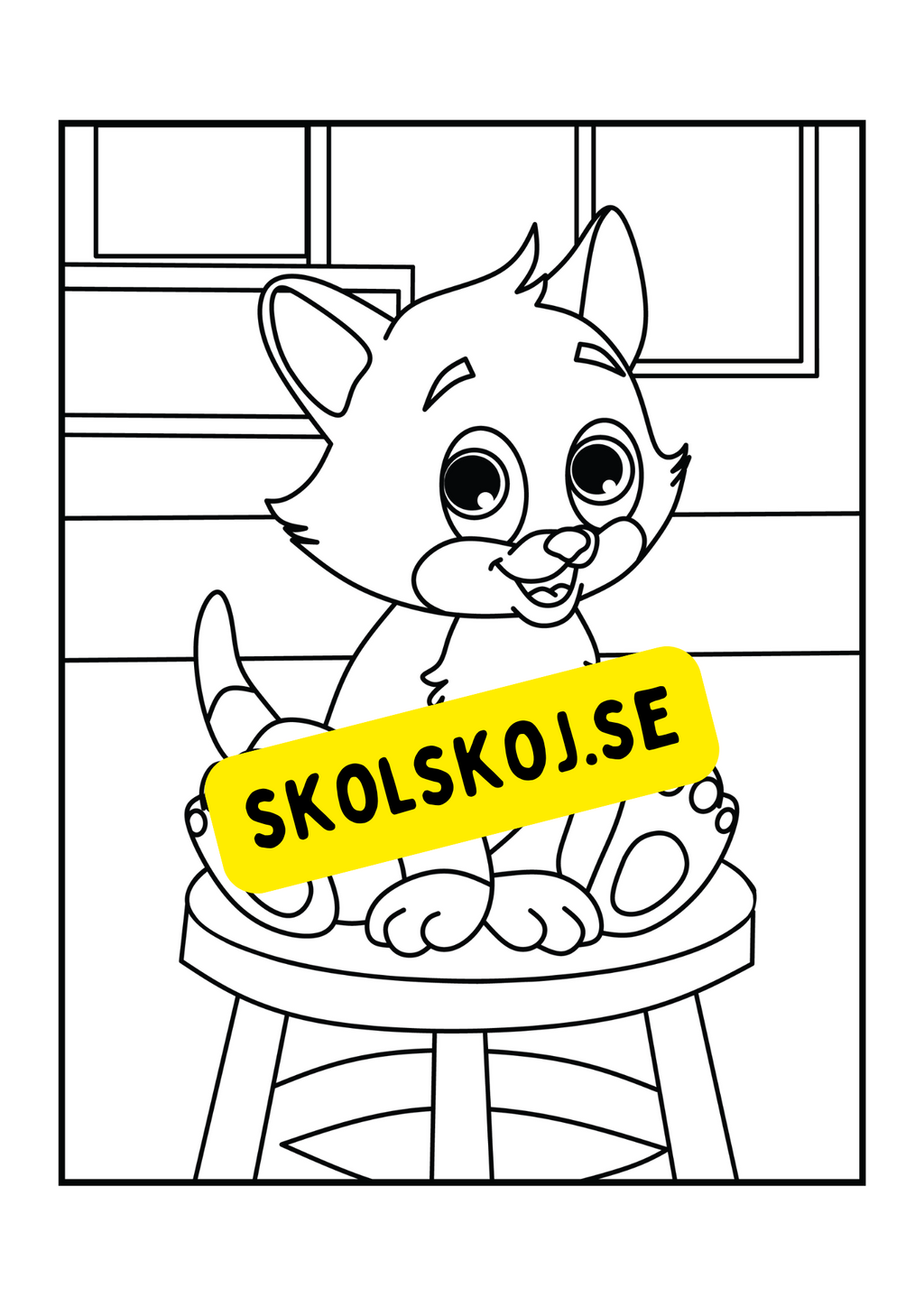 Söta katter - Målarbok.