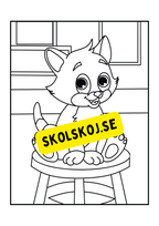 Söta katter - Målarbok.