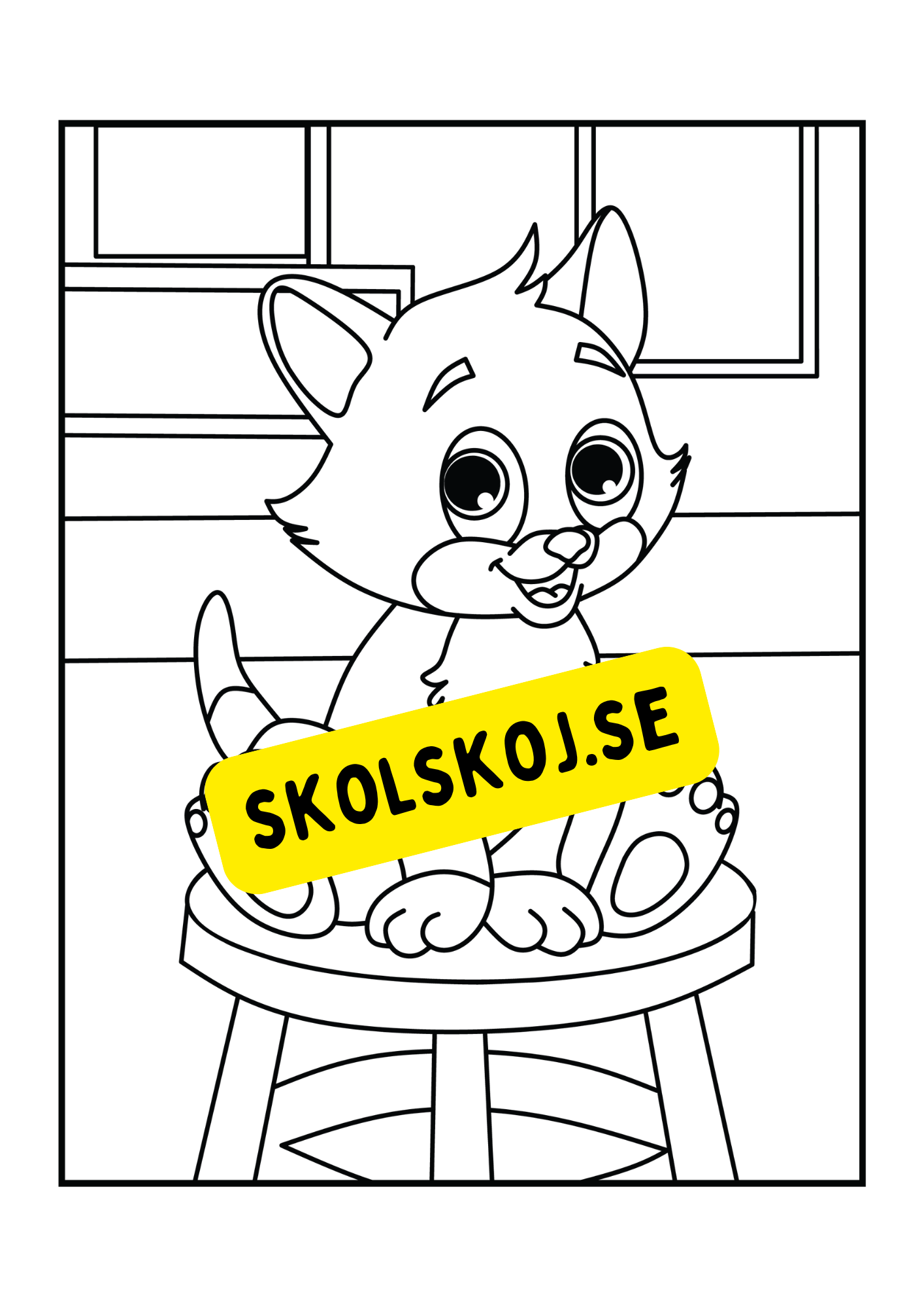 Söta katter - Målarbok.