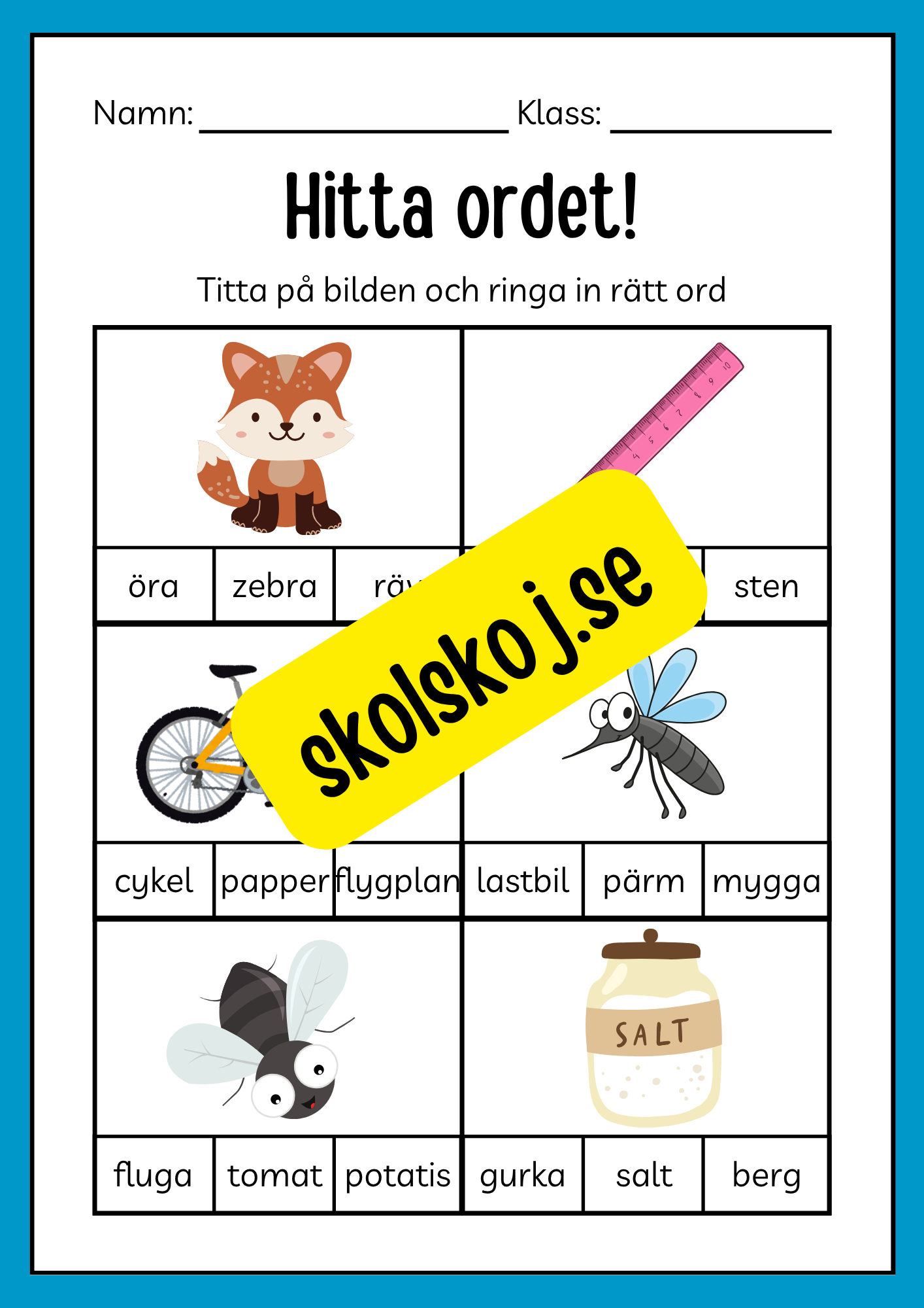 Hitta ordet - Häfte