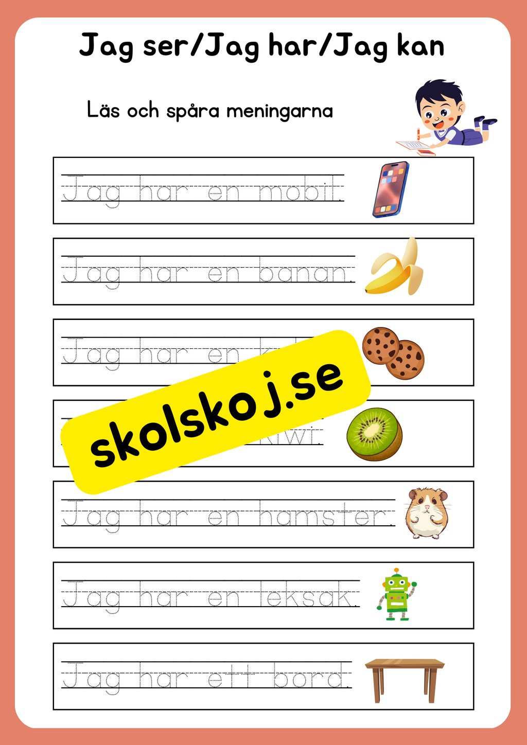 Jag ser, jag har, jag kan - Läs och spåra meningarna