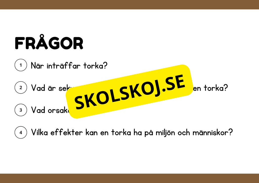 Naturliga katastrofer - Läsförståelse