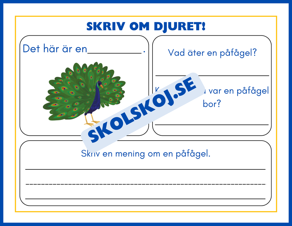 Skriv om djuret - Häfte