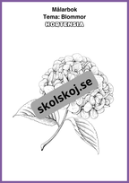 Målarbok - Tema blommor