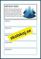Skrivuppgifter - Använd dina sinnen för att utforska naturen