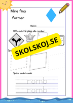Mina fina former - Fk - Åk 3
