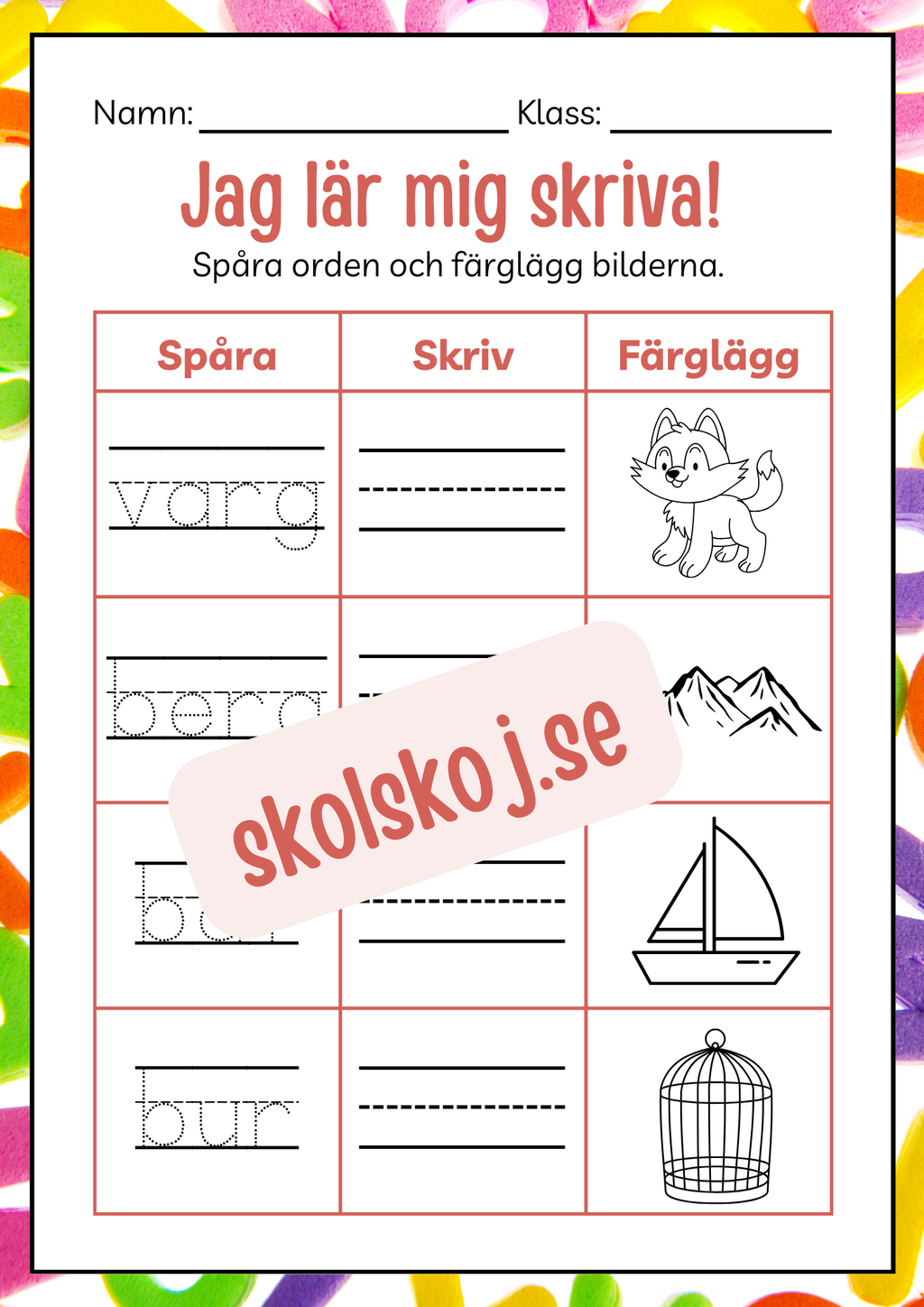 Häfte - Jag lär mig skriva
