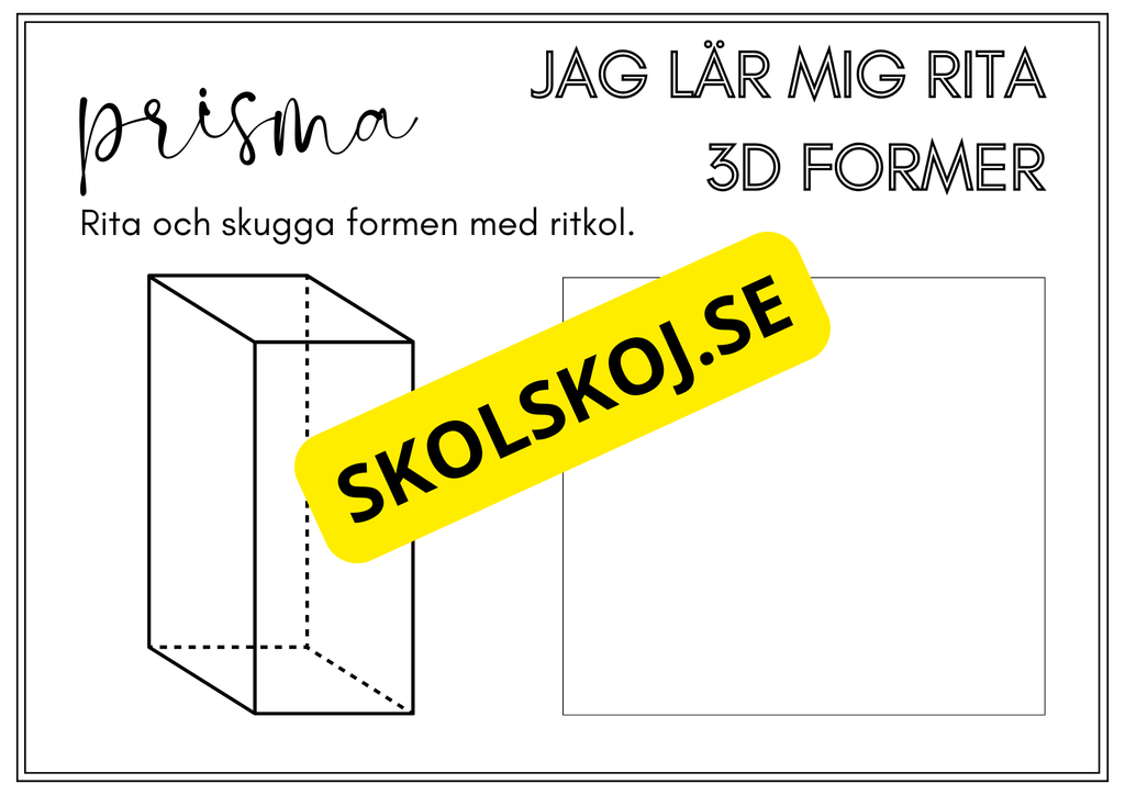 Jag lär mig rita 3D former
