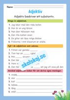 Häfte - Träna på adjektiv