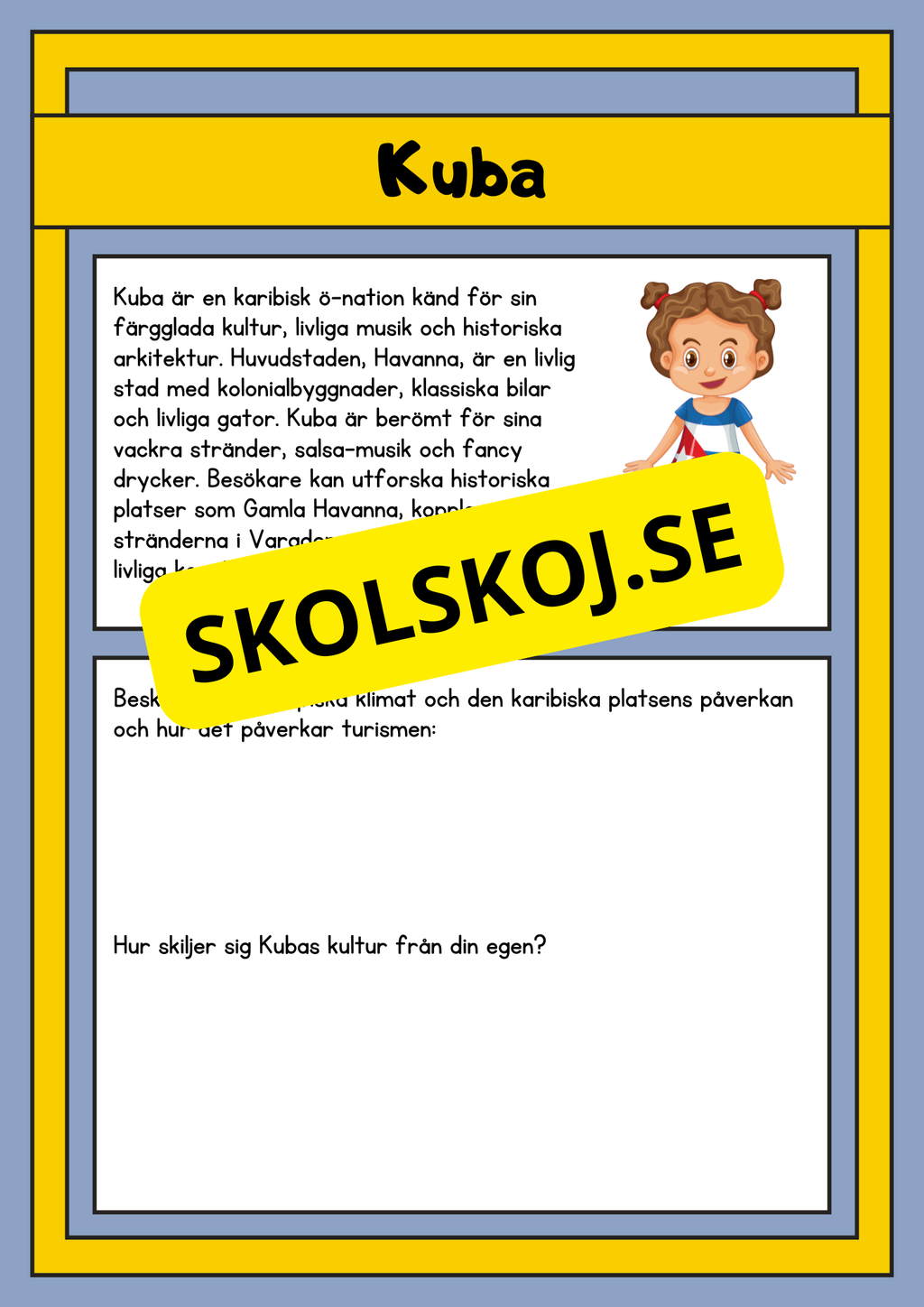 Upptäck världen - Fakta och läsförståelse - 29 sidor