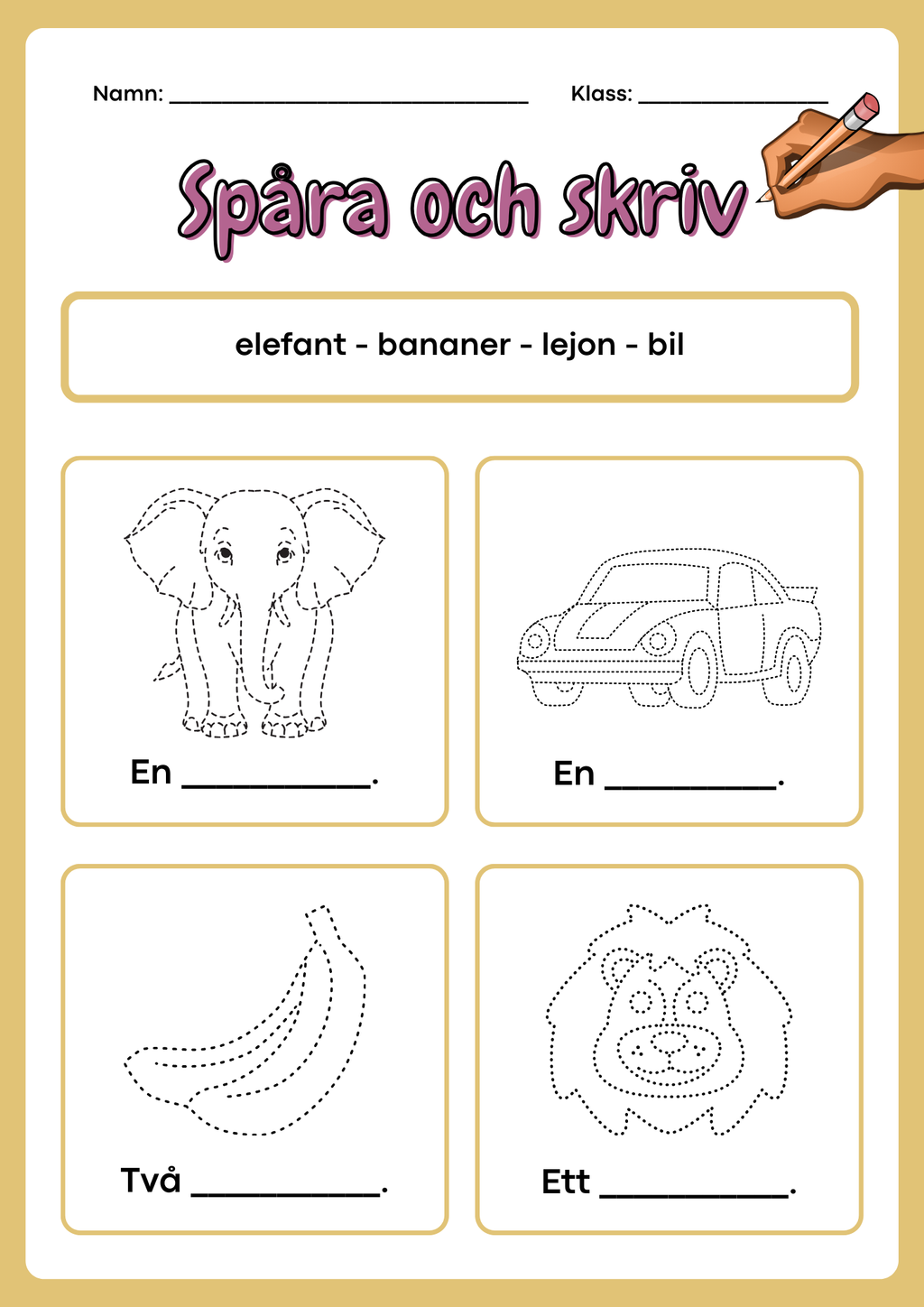 Spåra och skriv - Häfte