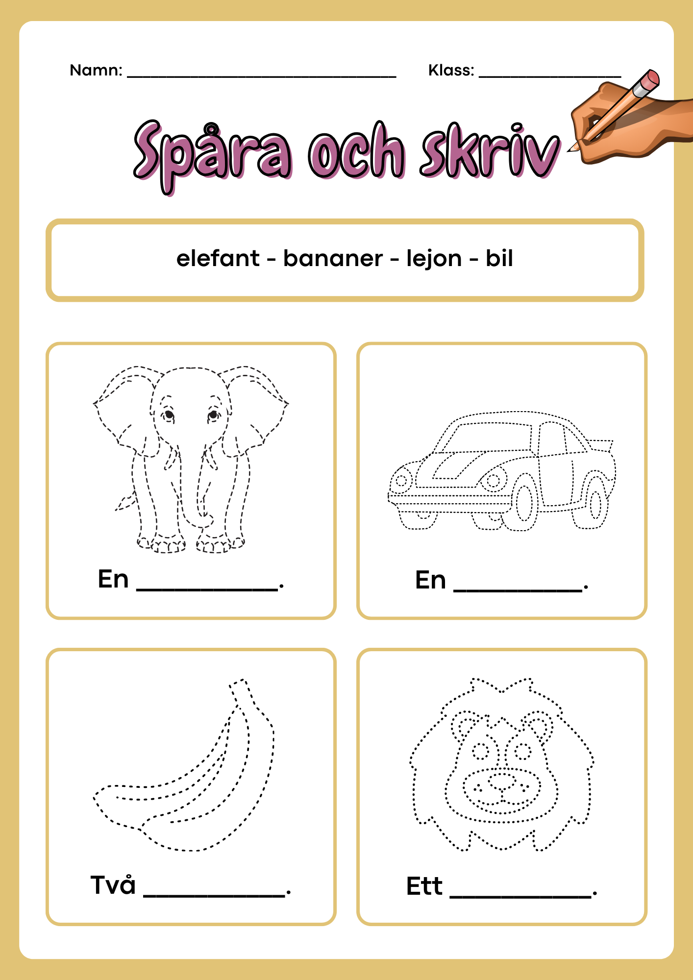 Spåra och skriv - Häfte