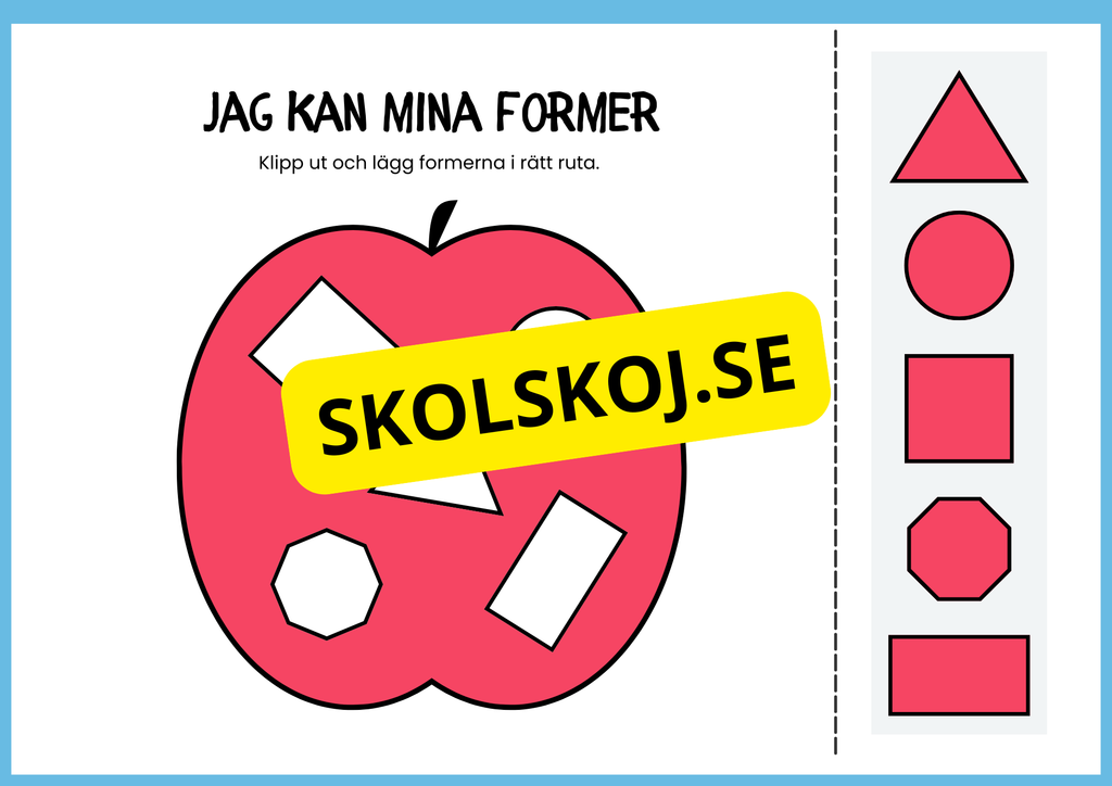 Jag kan mina former - Häfte
