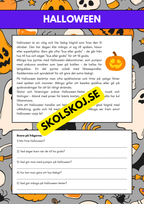 Läsuppgift med olika texter och teman - Årskurs 3 - 4
