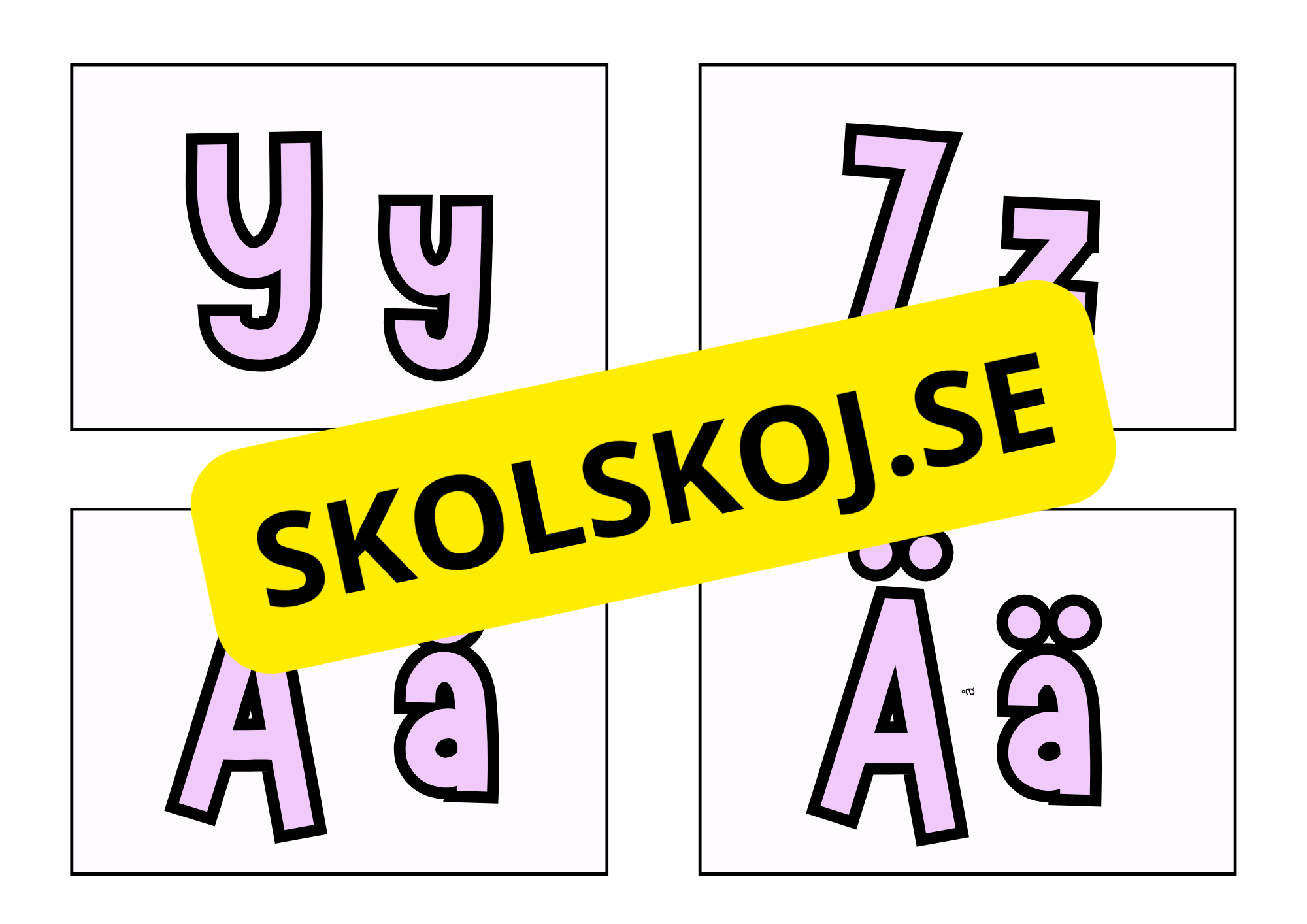 Bokstavskort - Hela alfabetet