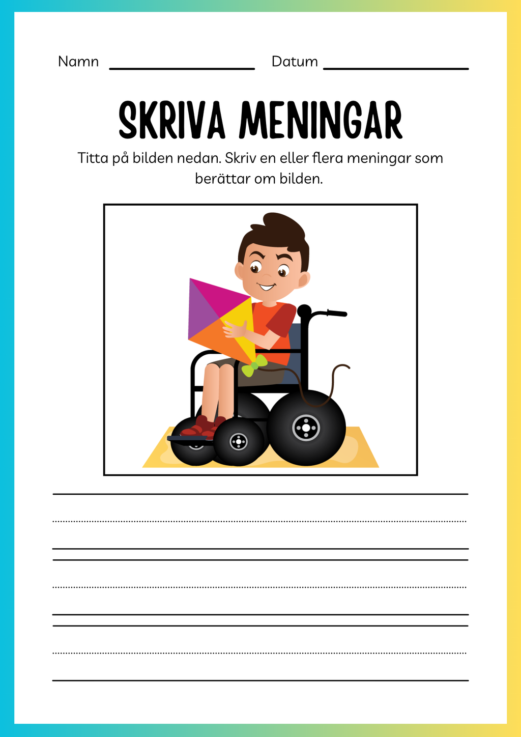 Jag lär mig skriva och räkna - Tema sommar