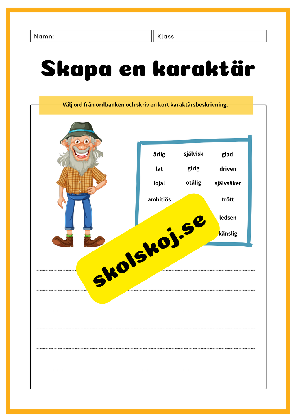 Skapa en karaktär