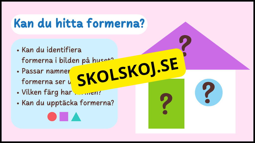 Vi lär oss former - Häfte - Fk - Åk 1