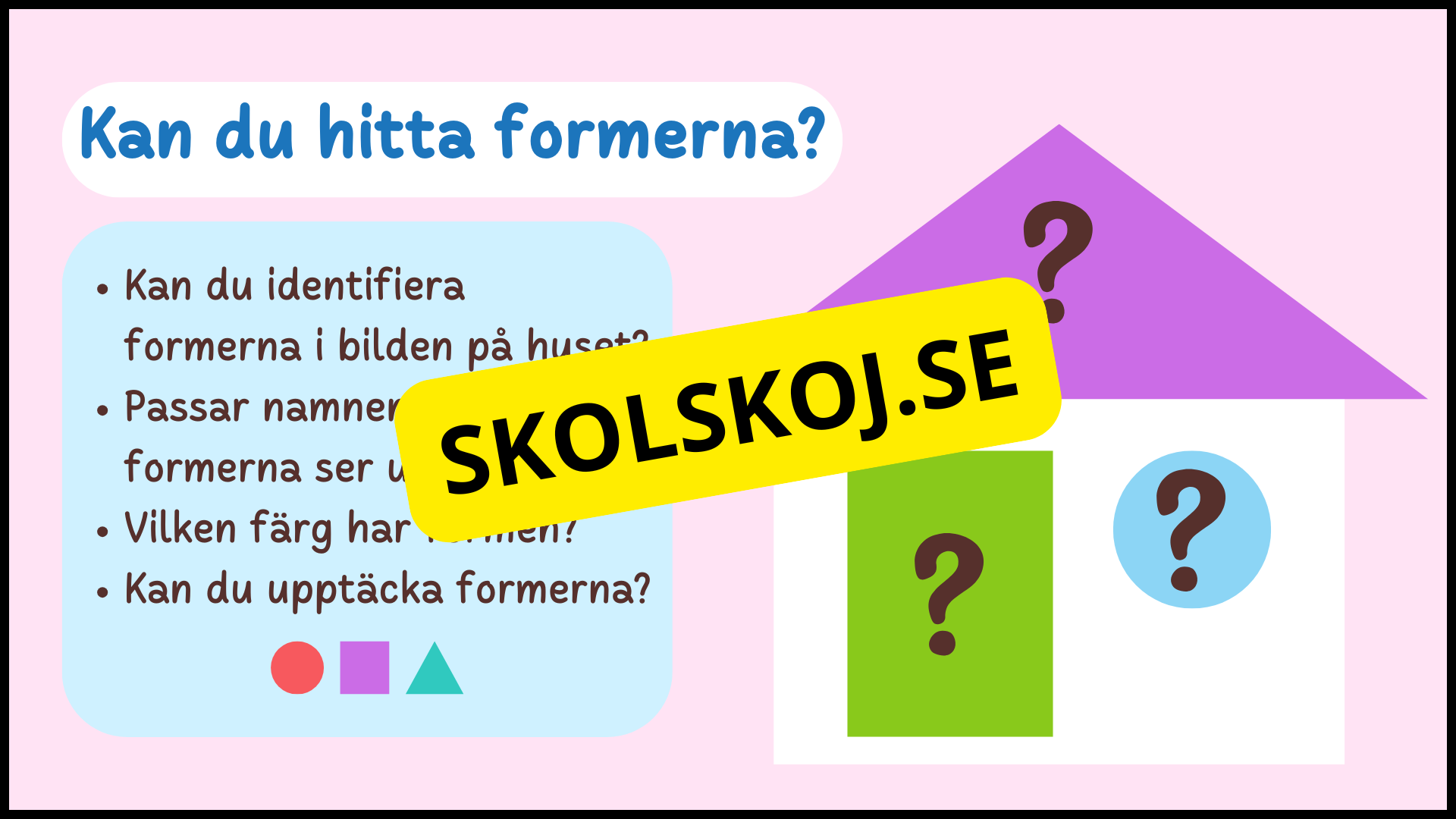 Vi lär oss former - Häfte - Fk - Åk 1