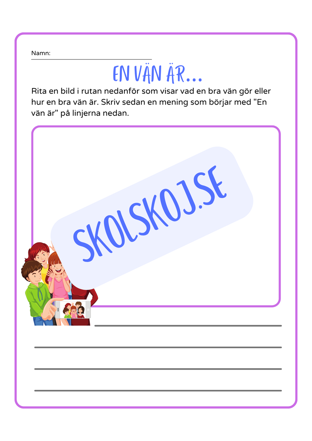 En vän är - Häfte
