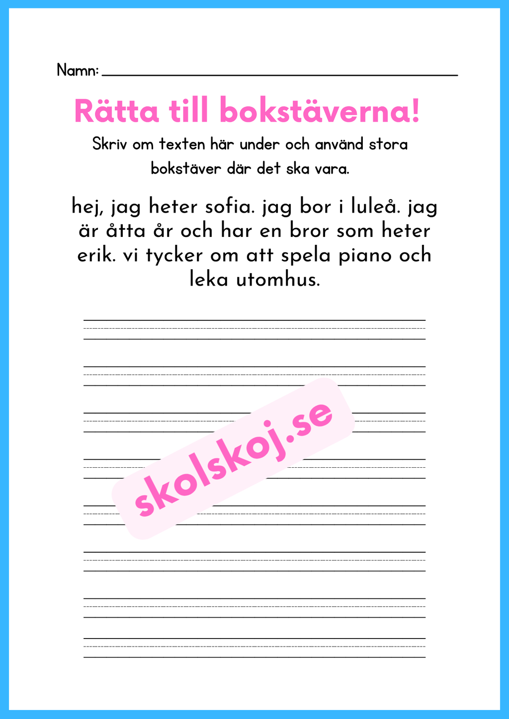 Rätta till bokstäverna