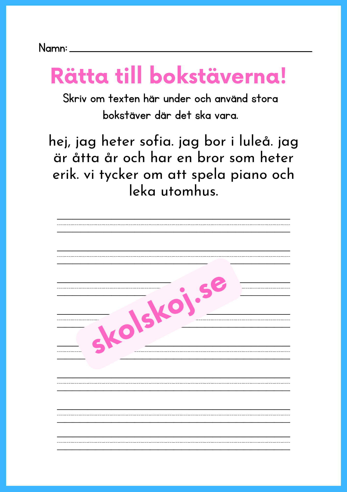 Rätta till bokstäverna