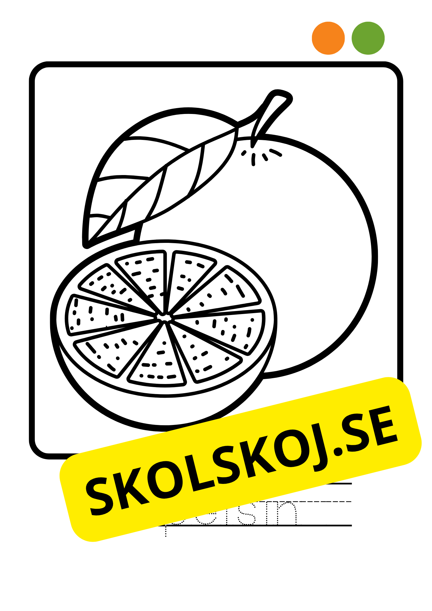 Målarbok - Frukter
