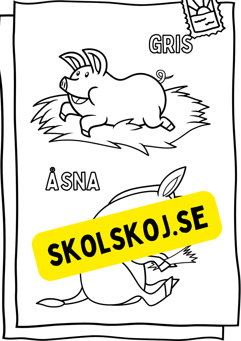 Bondgårdsdjur målarbok - Häfte